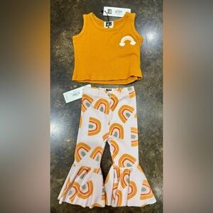 Charming Kids Matching Set with Rainbow Design
